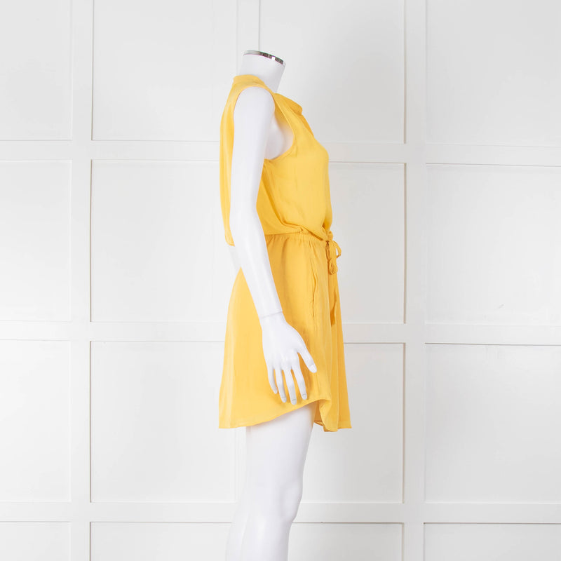 Babaton Yellow Sleeveless Mini Sundress