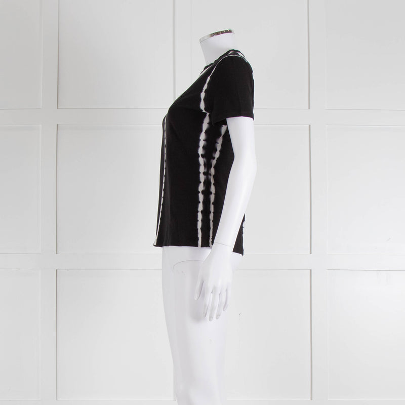 Proenza Schouler Black Tie Dye Detail Short Sleeve T-Shirt