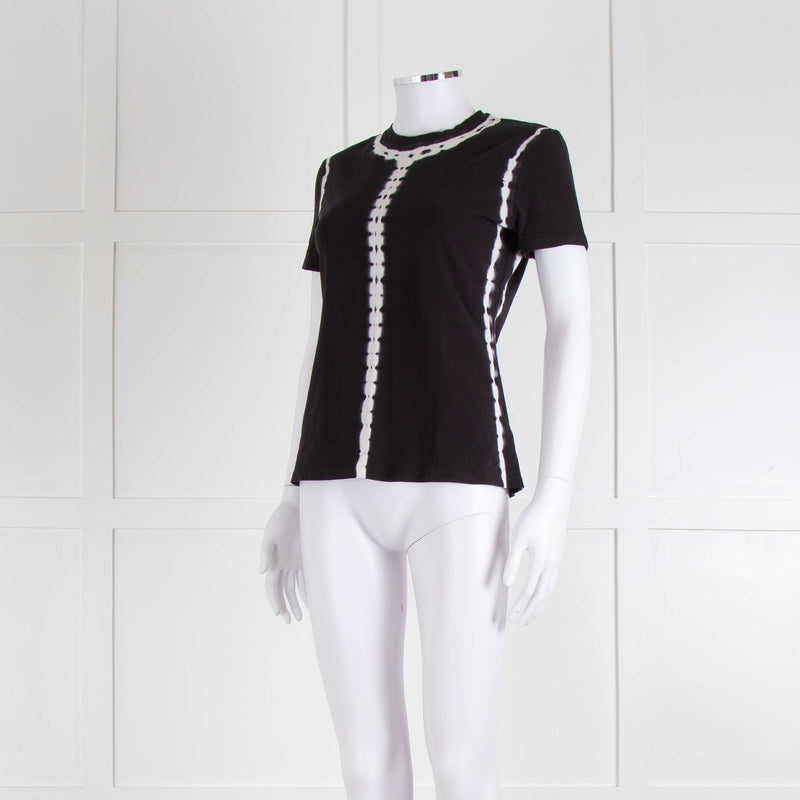 Proenza Schouler Black Tie Dye Detail Short Sleeve T-Shirt