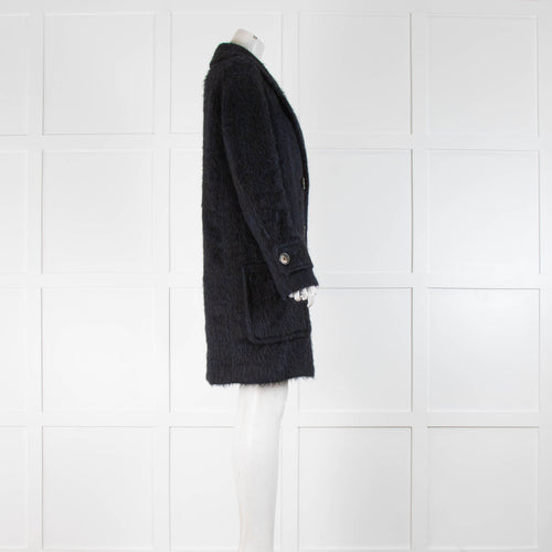 See By Chloe Navy Alpaca Blend Short Coat