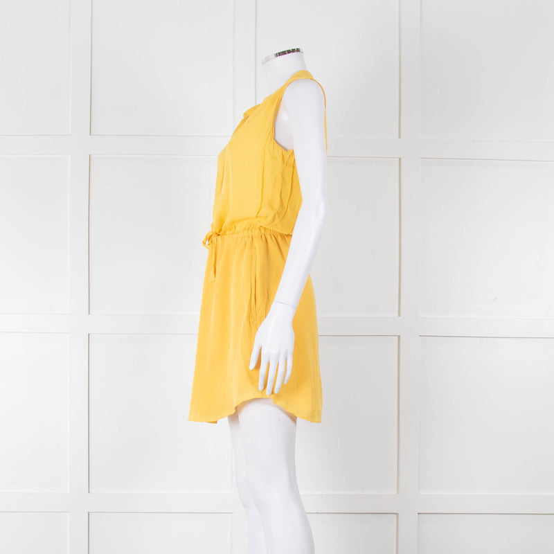 Babaton Yellow Sleeveless Mini Sundress