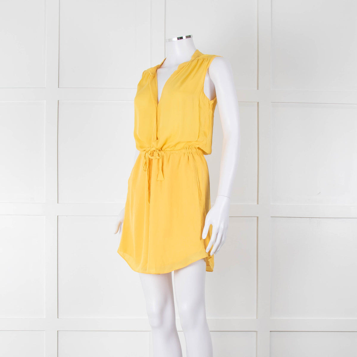 Babaton Yellow Sleeveless Mini Sundress