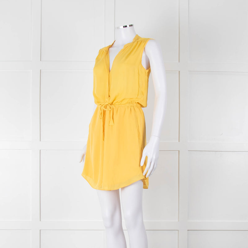 Babaton Yellow Sleeveless Mini Sundress