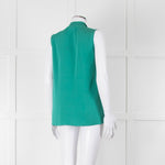 Kobi Halperin Turquoise Frill Front Sleeveless Top