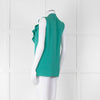 Kobi Halperin Turquoise Frill Front Sleeveless Top