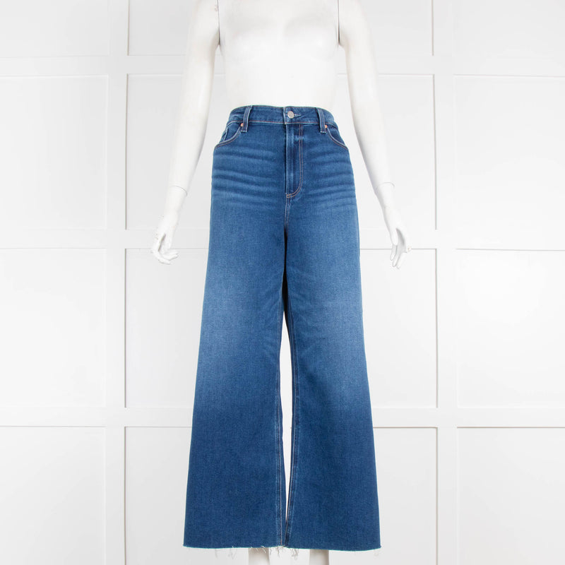 Paige Blue Anessa Wide Leg High Rise Jeans