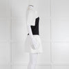 Anna Quan White Cotton Black Wide Waistband Mini Dress