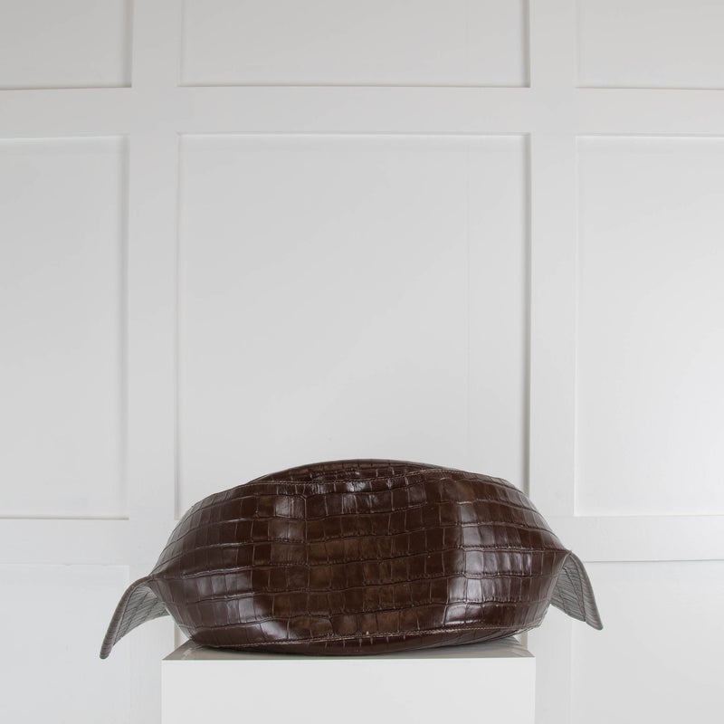 Wandler Brown Embossed Leather MiaTote Bag