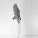 Burberry Lilac Rushed Peplum Jacket