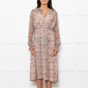 Zadig & Voltaire Pale Pink Multi Floral Oversized Belted Dress