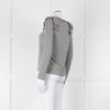 Carolina Herrera Grey Bow On Shoulders Long Sleeve T Shirt