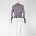 Burberry Lilac Rushed Peplum Jacket