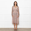 Zadig & Voltaire Pale Pink Multi Floral Oversized Belted Dress