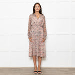 Zadig & Voltaire Pale Pink Multi Floral Oversized Belted Dress