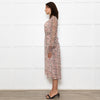 Zadig & Voltaire Pale Pink Multi Floral Oversized Belted Dress