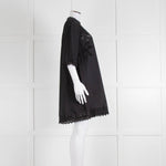 Isabel Marant Etoile Black Cotton Embroidered Tunic Dress