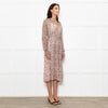 Zadig & Voltaire Pale Pink Multi Floral Oversized Belted Dress