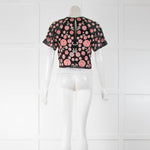 Needle & Thread Black Pink Embellished Cropped Top