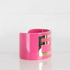 Fendi Pink Plastic Logo Baguette Cuff