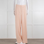 Stella McCartney Pale Pink Wool Wide Leg Trousers