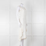 Miu Miu White Cream Lace Trim Sleeveless Dress