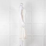 Miu Miu White Cream Lace Trim Sleeveless Dress