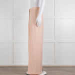 Stella McCartney Pale Pink Wool Wide Leg Trousers
