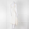 Miu Miu White Cream Lace Trim Sleeveless Dress