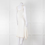 Miu Miu White Cream Lace Trim Sleeveless Dress