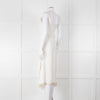 Miu Miu White Cream Lace Trim Sleeveless Dress