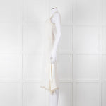 Miu Miu White Cream Lace Trim Sleeveless Dress