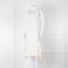 Miu Miu White Cream Lace Trim Sleeveless Dress