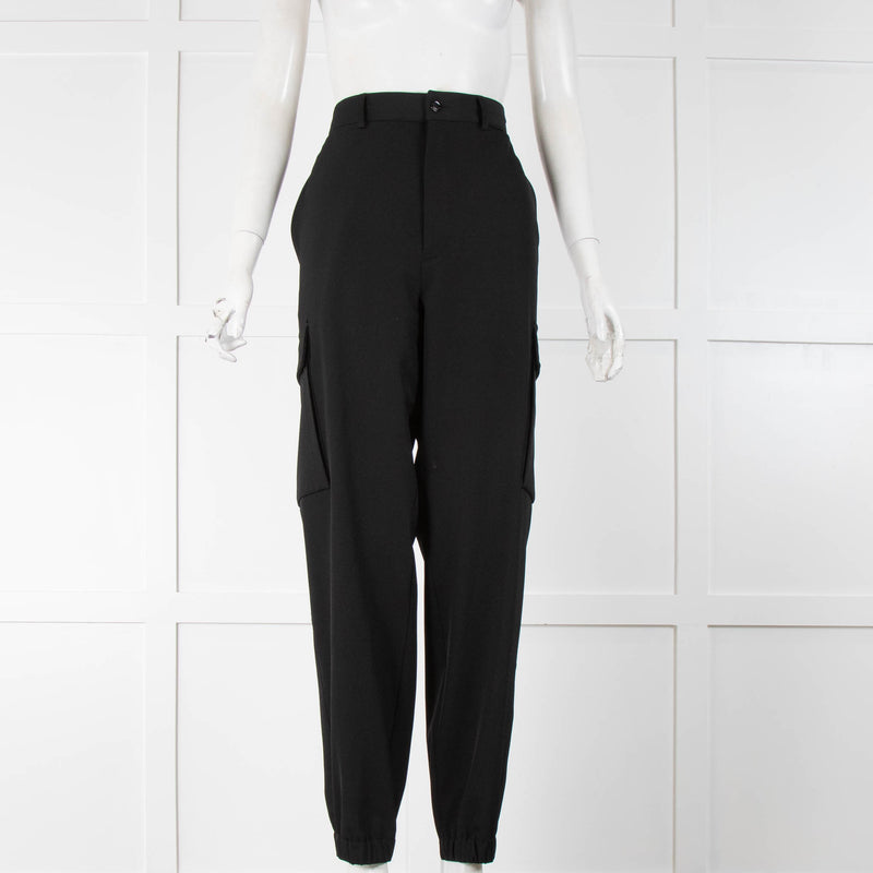 Moncler Black Twill Cargo Trousers