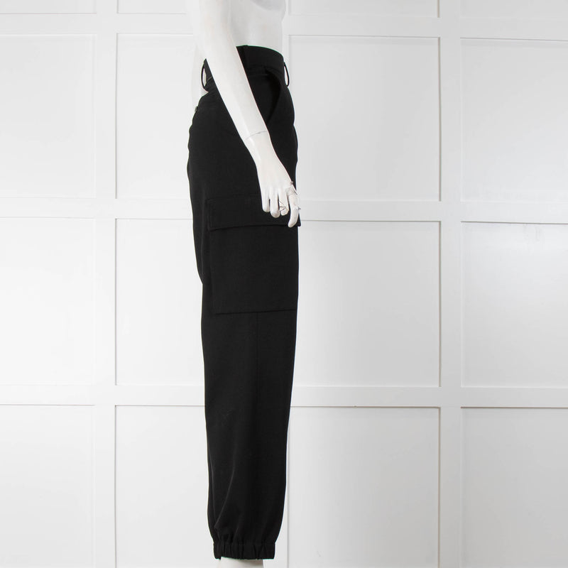 Moncler Black Twill Cargo Trousers