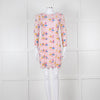 Ganni Ruched Multicoloured Ruched Dress