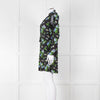 Sandro Black Green Blue Floral Lace Sleeves Mini Tunic