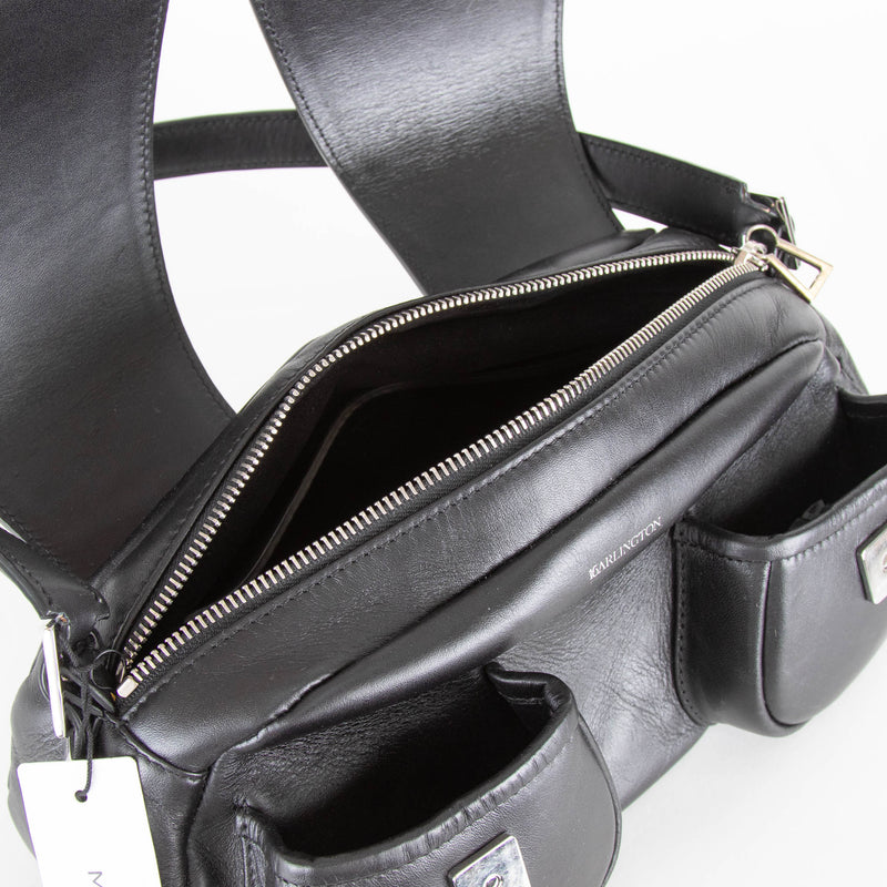 16Arlington Kikka Black Leather Shoulder Bag