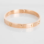 Cartier 18k Rose Gold 4 Diamond Love Bangle