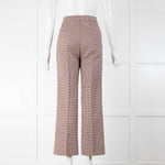 Stella McCartney Cream Red Houndstooth Trousers