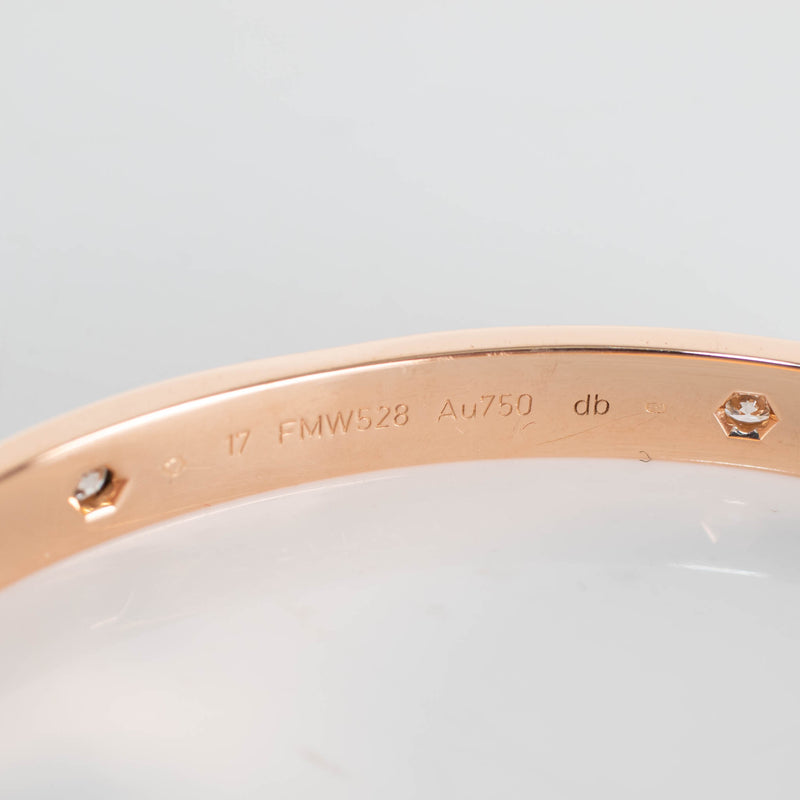 Cartier 18k Rose Gold 4 Diamond Love Bangle