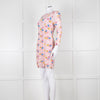 Ganni Ruched Multicoloured Ruched Dress