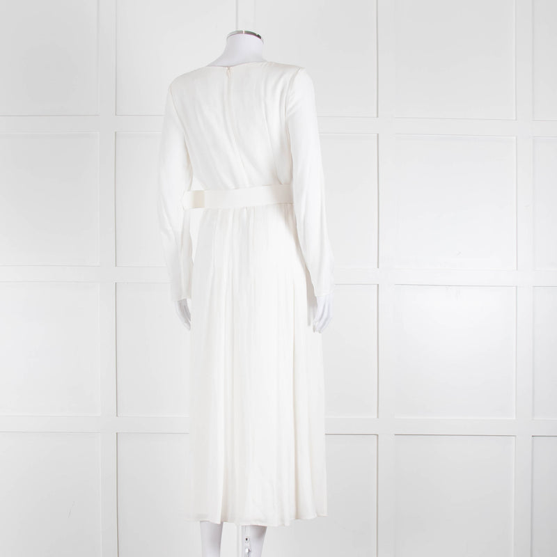 Goat Josephine Cream Belted Midi Dress