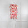 Badgley Mischka Pink and Orange Floral Mini Dress