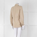 Lily Aldridge For Velvet Beige Cotton Zip Up Jacket