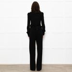 Me+Em Black Jersey Zip Front Sleeved Jumpsuit