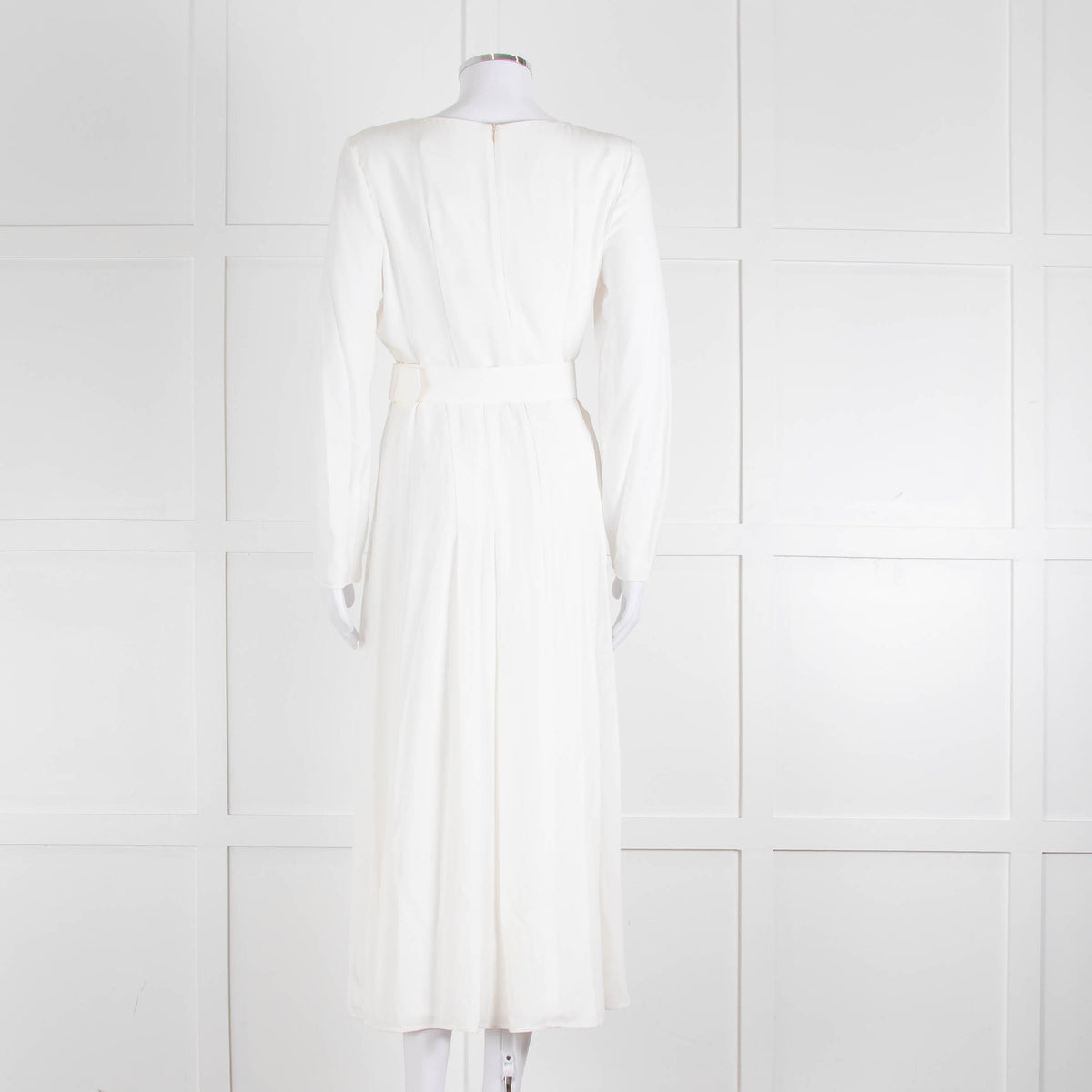 Goat Josephine Cream Belted Midi Dress