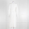 Goat Josephine Cream Belted Midi Dress