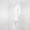 Claudie Pierlot White Lace Broderie Long Sleeve Mini Dress