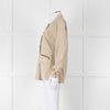 Lily Aldridge For Velvet Beige Cotton Zip Up Jacket