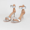 Gianvito Rossi Portofino Silver Ankle Strap Sandals